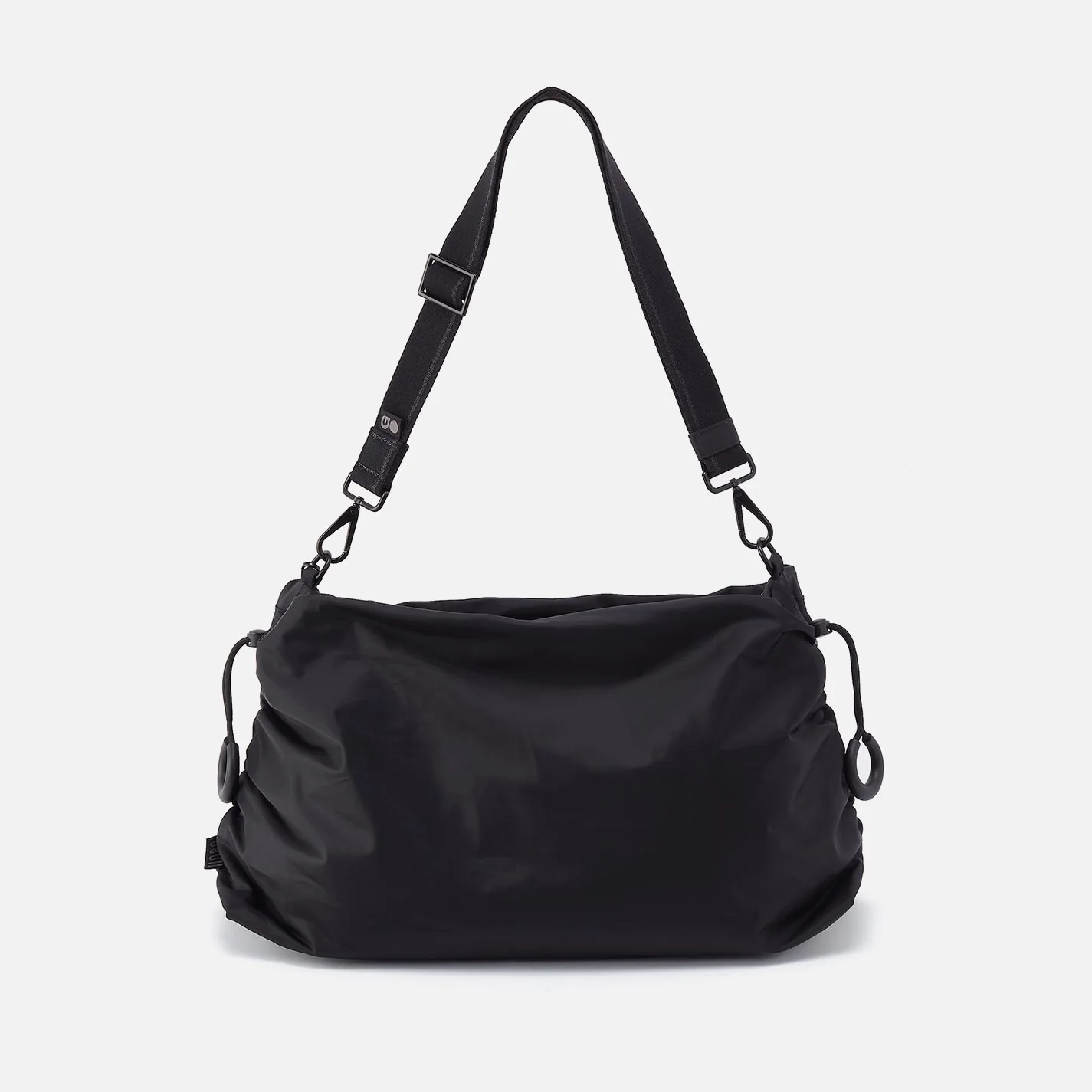 THE BIG DRAW Crossbody in CaRefiber recycled nylon - Jet - Image 3