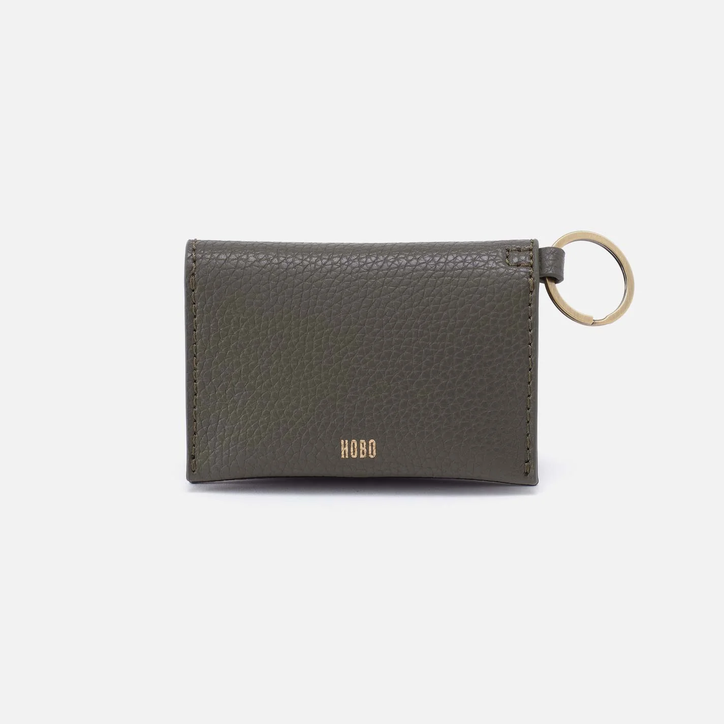 Vida Card Case in Micro Pebbled Leather - Desert Palm - Image 3