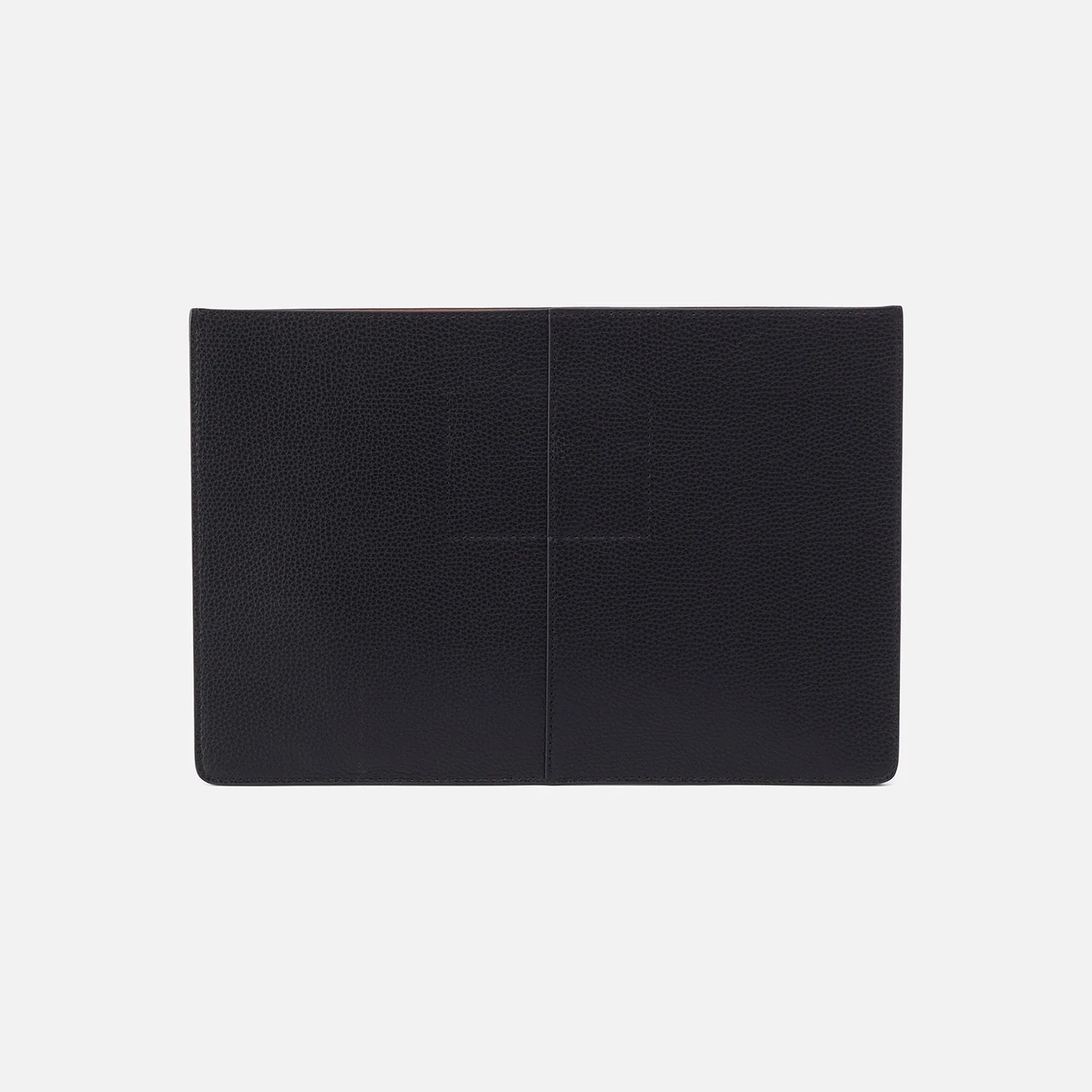 Vida Laptop Sleeve in Micro Pebbled Leather - Black - Image 4