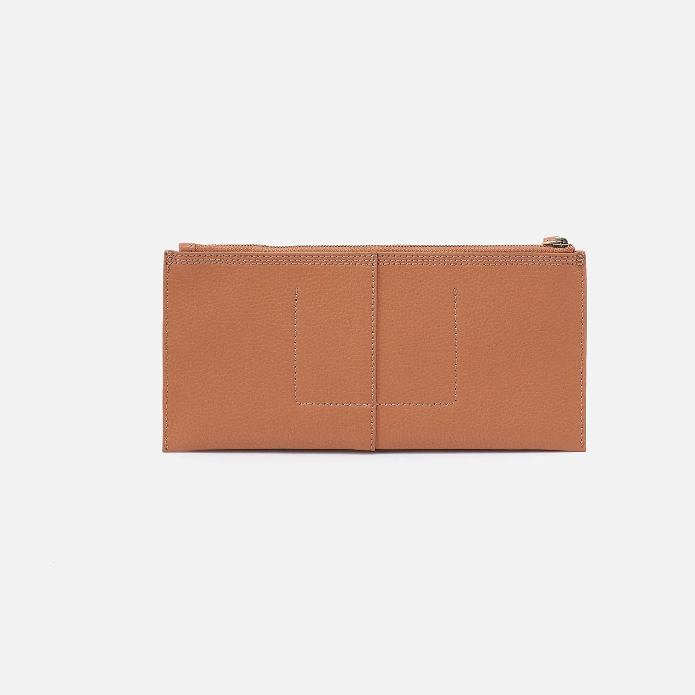 Vida Large Pouch in Micro Pebbled Leather - Biscuit - Image 5