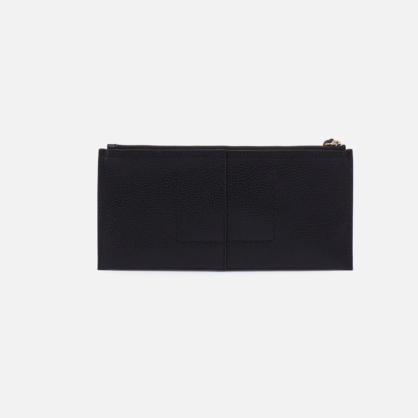 Vida Large Pouch in Micro Pebbled Leather - Black - Image 5