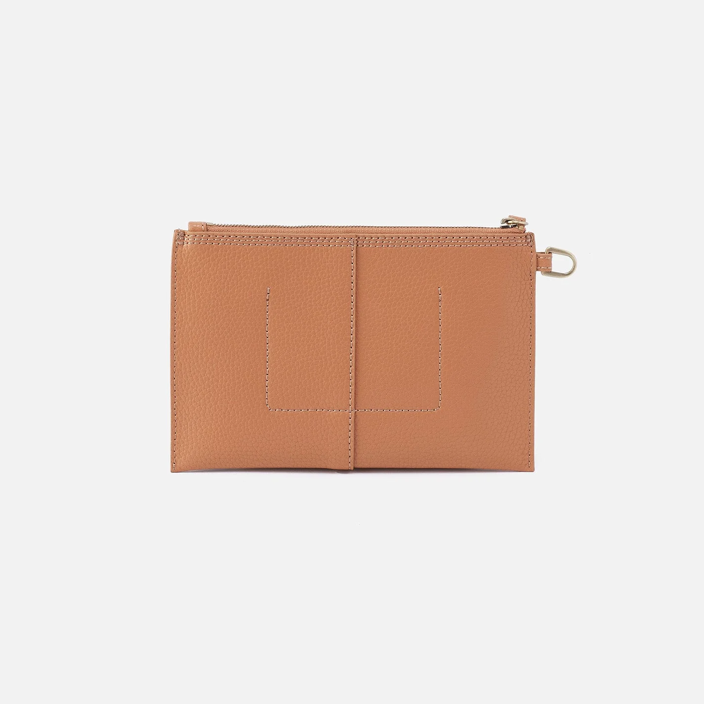 Vida Small Pouch In Micro Pebbled Leather - Biscuit - Image 5