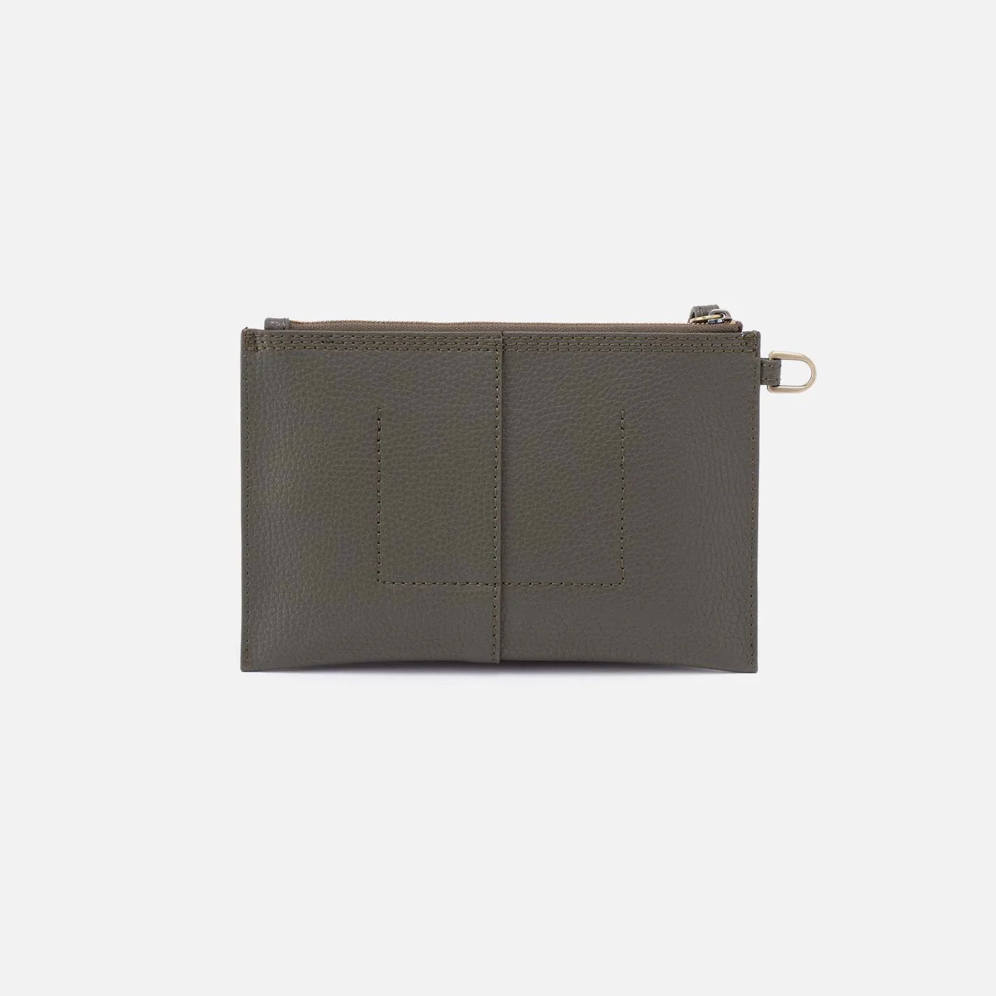 Vida Small Pouch in Micro Pebbled Leather - Desert Palm - Image 4