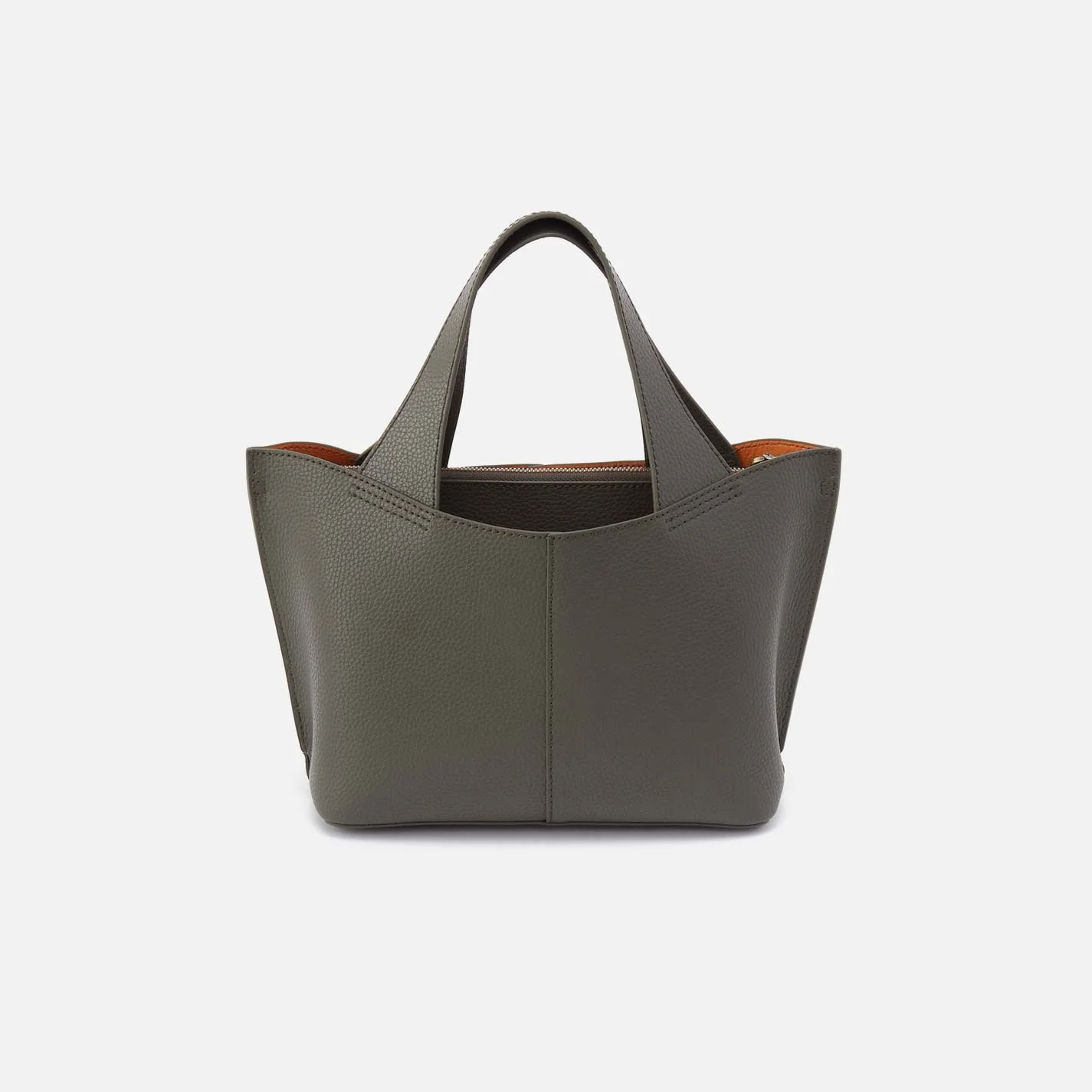 Vida Small Tote in Micro Pebbled Leather - Desert Palm - Image 5