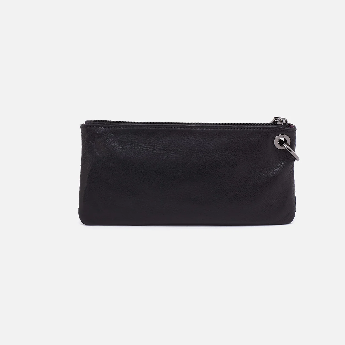 Vida Wristlet In Woven Leather - Black Metallic Woven - Image 5