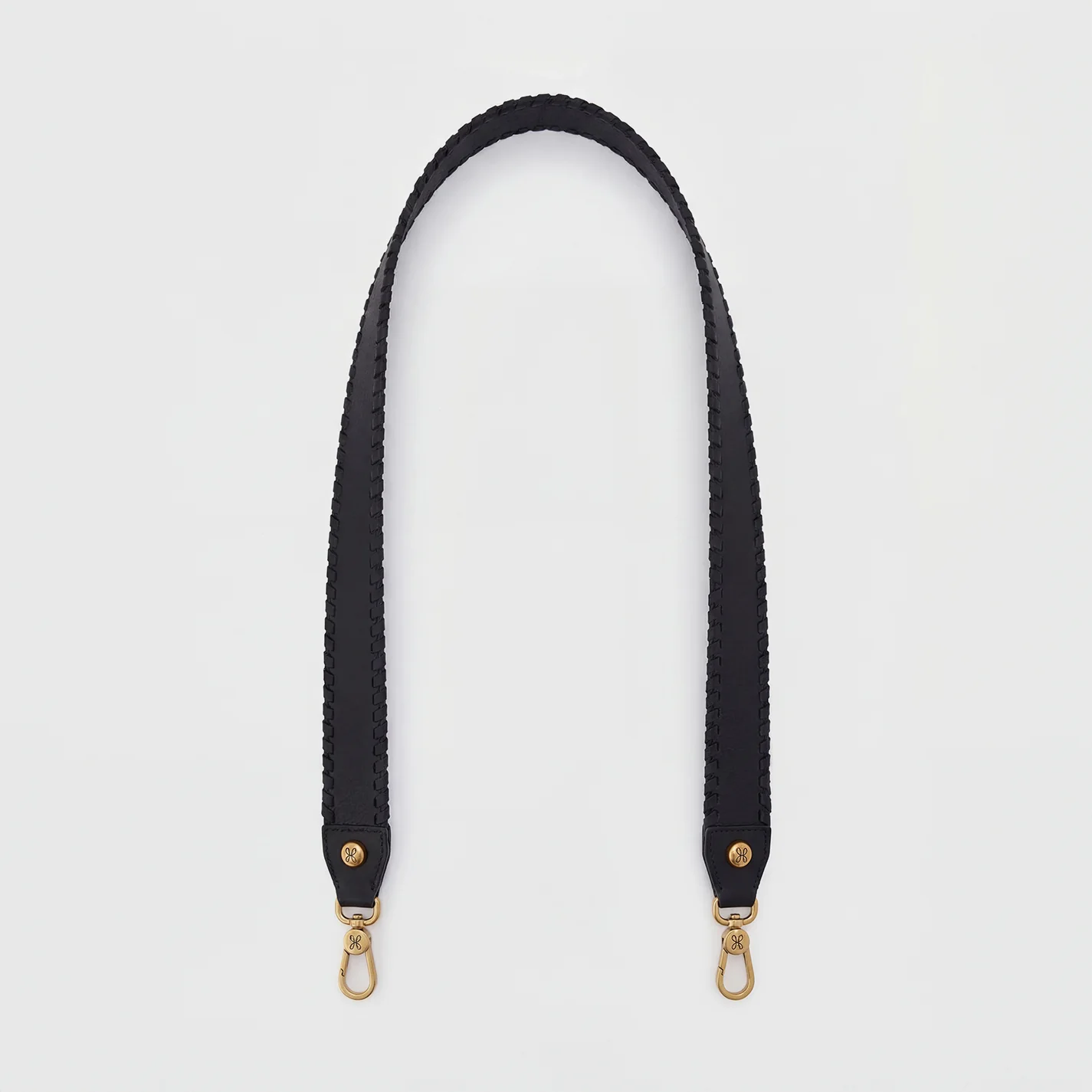 Whipstitch Guitar Strap In Pebbled Leather - Black - Image 3