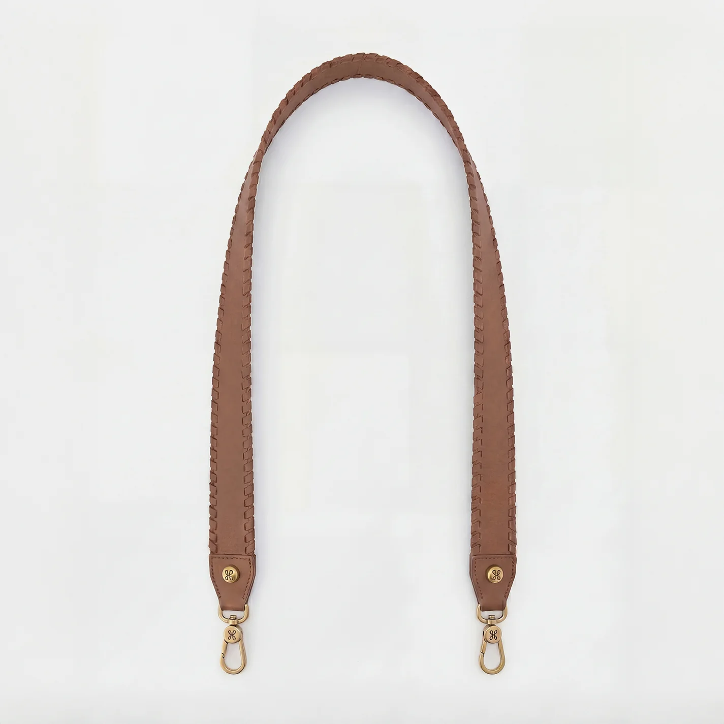 Whipstitch Guitar Strap In Pebbled Leather - Timber Brown - Image 3